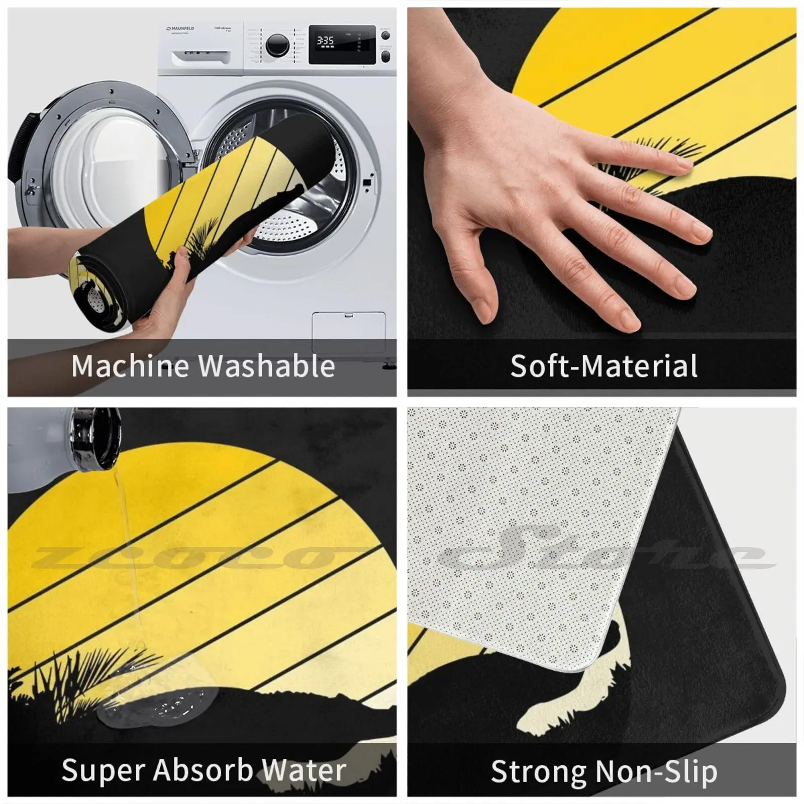 Коврик под крокодиловую кожу в джунглях нескользящий коврик для впитывания воды