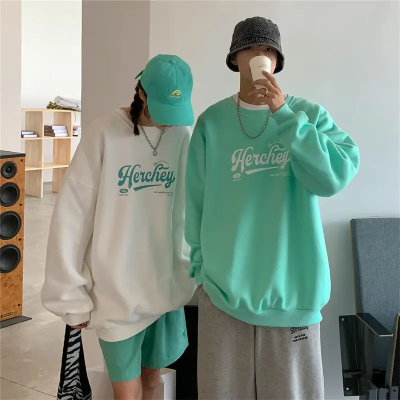 

Sweatshirt spring and autumn Hong Kong style thin section new couple loose tide brand men's trend jacket top Sweatshirts hoodie