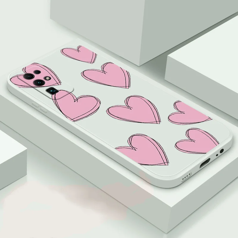 

For Honor 20 Lite 30 Lite 30s 30 Pro Soft Case TPU Silicone Phone Shell Love Heart Back Cover Phone Color Case