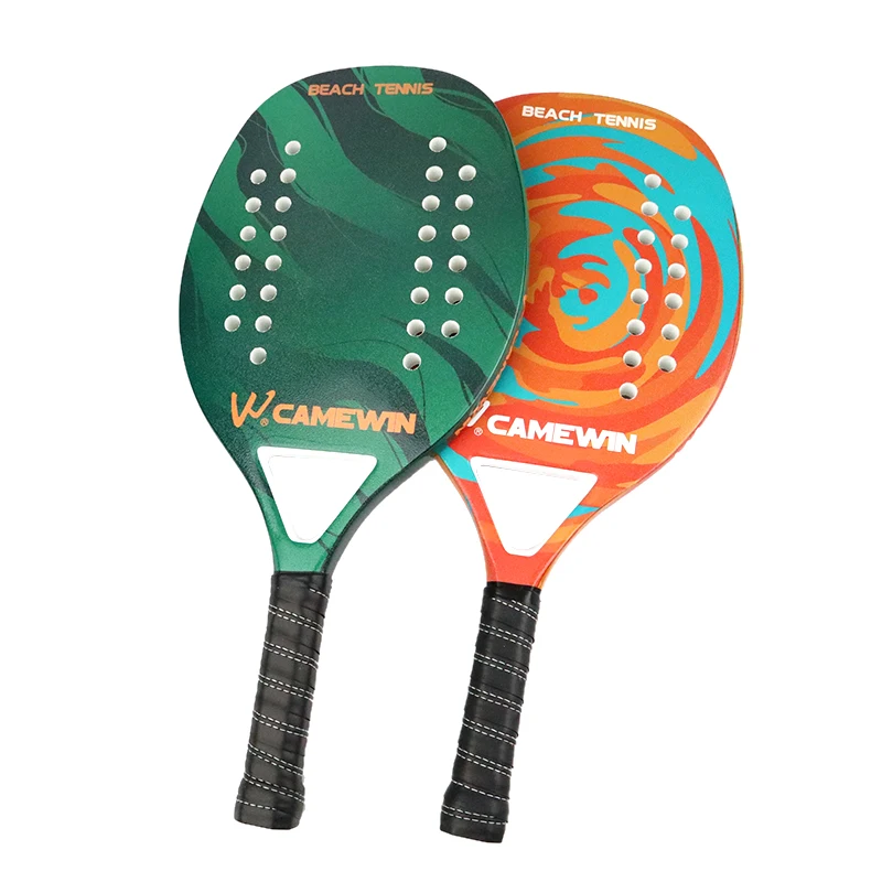 

CAMEWIN Tennis Racket For Best Partner 2022 Big Sells Carbon And Glass Fiber Beach Tennis Racket With Protective Bag Cover