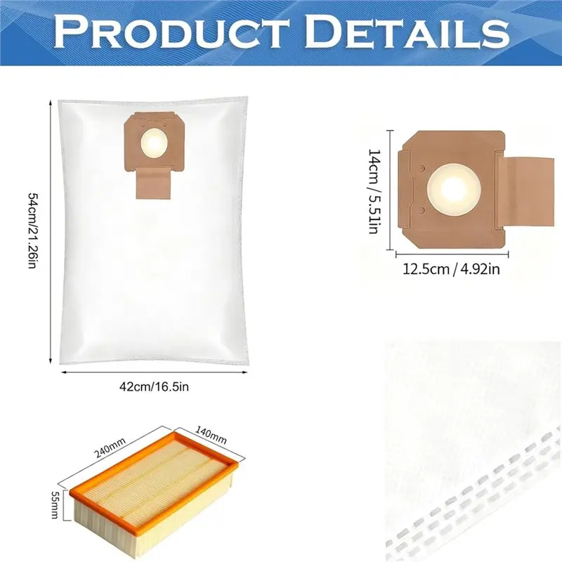 Сменные мешки и фильтры для пылесоса ABWM-Vacuum Cleaner+ для GAS 35 M AFC — включают 5-слойную систему фильтрации и конструкцию с функцией самозапечатывания. (art.: 3920d994ac3dd) - 3920d994ac3dd