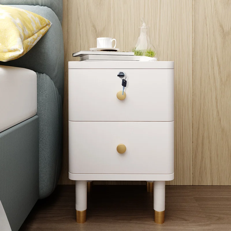 

Modern furniture Bedroom modern furniture bedside table in nightstand solid wood white color cabinet nordic