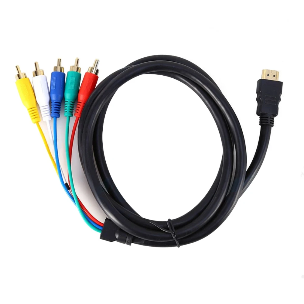 1 5 м HDMI-совместимый с 5RCA кабелем Plug &amp play 1080p Аудио видео компонентный конвертер |