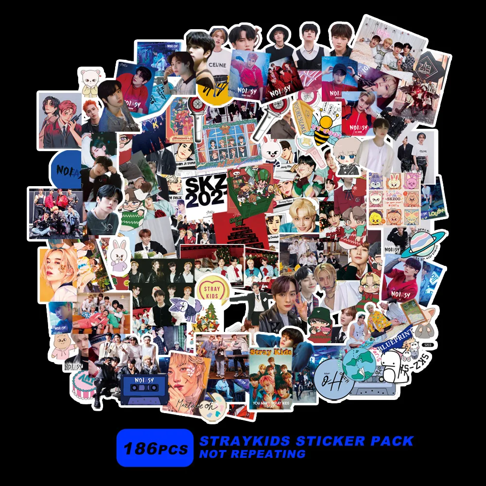 

KPOP Stickers Set New Album Stray Kids Twice SEVENTEEN Cute Girls Boys Idols Kawaii Cartoon Korea Stickers Pack Photos Poster