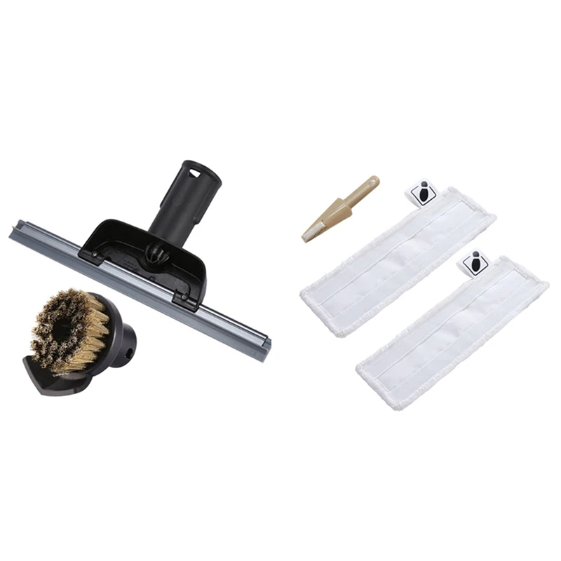 

For Karcher SC2 SC3 SC4 SC5 CTK10 CTK20 Window Nozzle Scraper Round Brush & Steam Cleaner Floor Cloth Pads