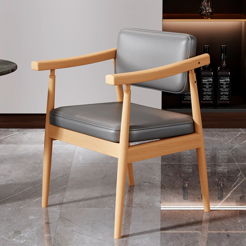 

Эргономичные обеденные стулья, подушка под локоть, с деревянной ручкой, роскошная подставка для кухни, пляжная мебель