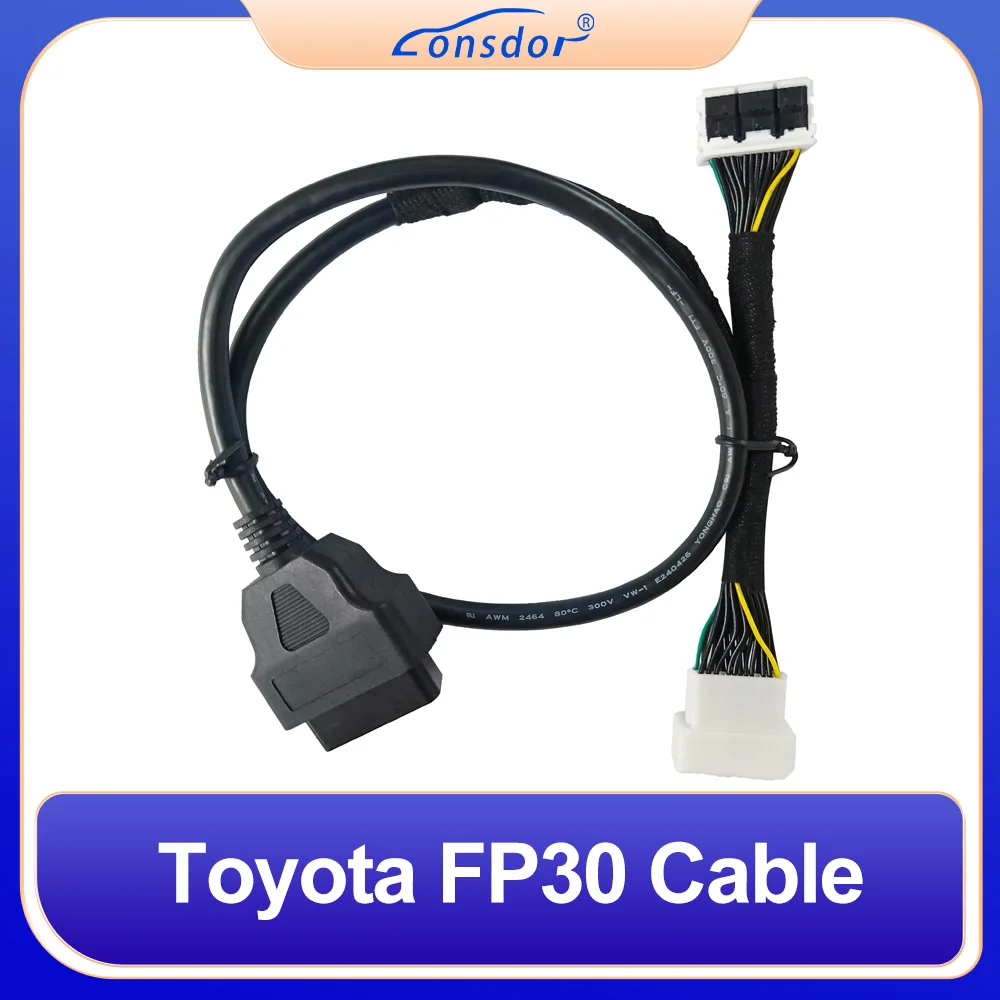 

Lonsdor для Toyota FP30 кабель для всех моделей ключей потерянных 8A-BA и 4A без контактного кода работает с Lonsdor K518ISE K518S