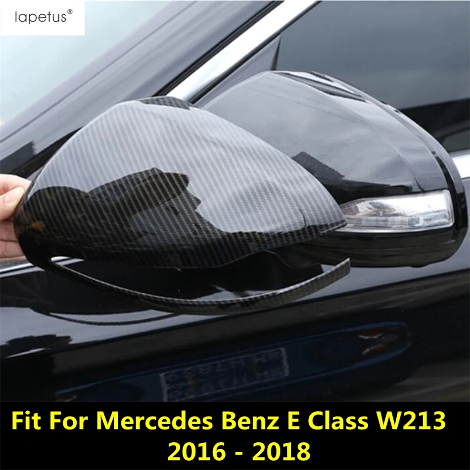 

2PCS Door Rearview Mirror Shell Cap Protector Cover Trim For Mercedes Benz E CLASS W213 2016 2017 2018 Carbon Fiber Accessories