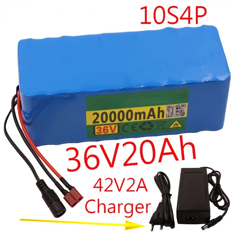 

10S4P Lithium Ion 18650 Batteryes Pack Electric Bicycle 36V Battery 20Ah 20000mAh 1000W For E-fiets Scooter With BMS+42V Charger