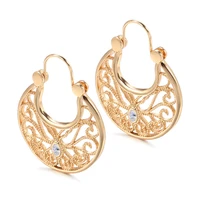 grier 2022 new flower basket gilded zircon earring for women 585 rose gold earrings jewelry pendant party gift accessories