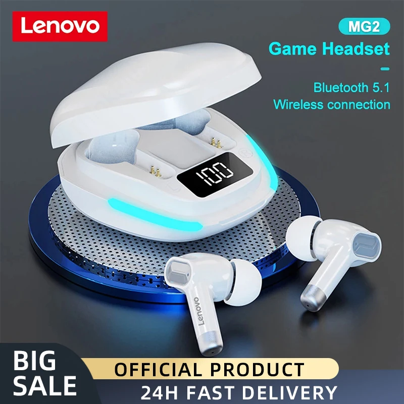 Enlarge Original Lenovo GM2 TWS Bluetooth 5.1 Wireless Gaming Earphone Earbuds Headphone Sports Noise Reduction Headset E-Sports Music