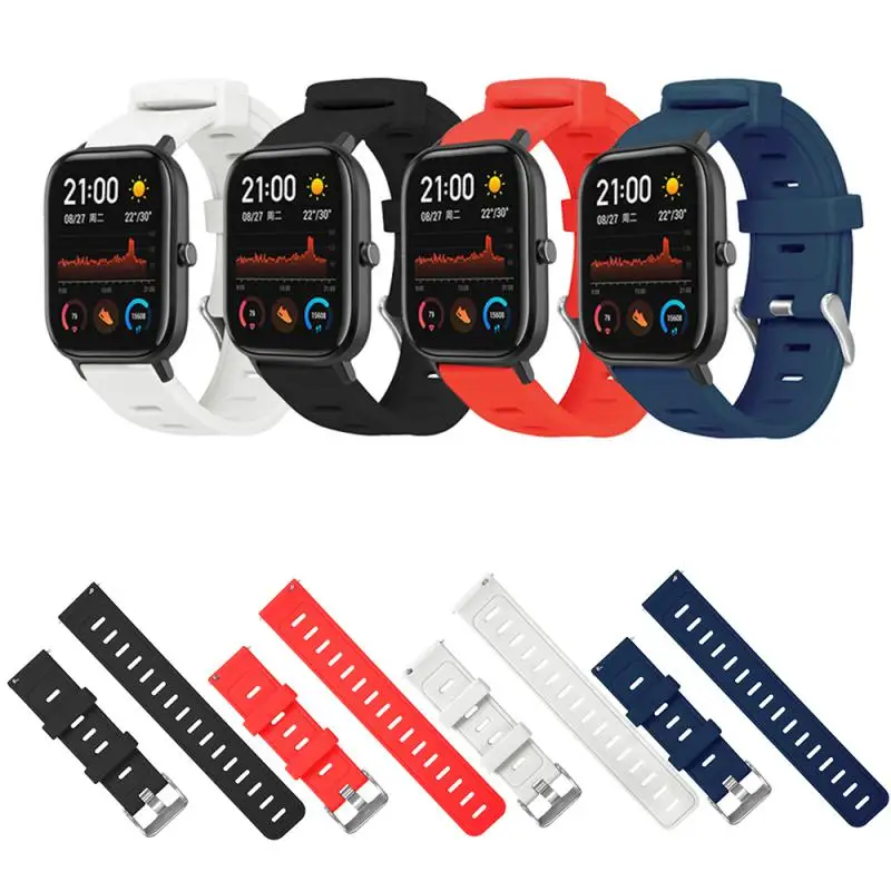 

Силиконовый ремешок для часов Huami Amazfit GTS, сменный Браслет для смарт-часов Huami Amazfit GTS, 1 шт., 20 мм