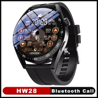 smartwatch hw28 smart watch men stopwatch nfc voice assistant bluetooth call heart rate monitor women pk huawei gtr 3 gts 2