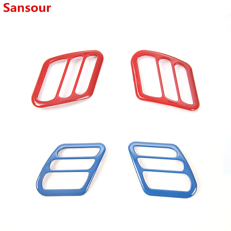 

Sansour ABS Interior Dash Board Left & Right Air Outlet Vent Trim Decoration Stickers For Jeep Wrangler TJ 1997-2006 Car Styling