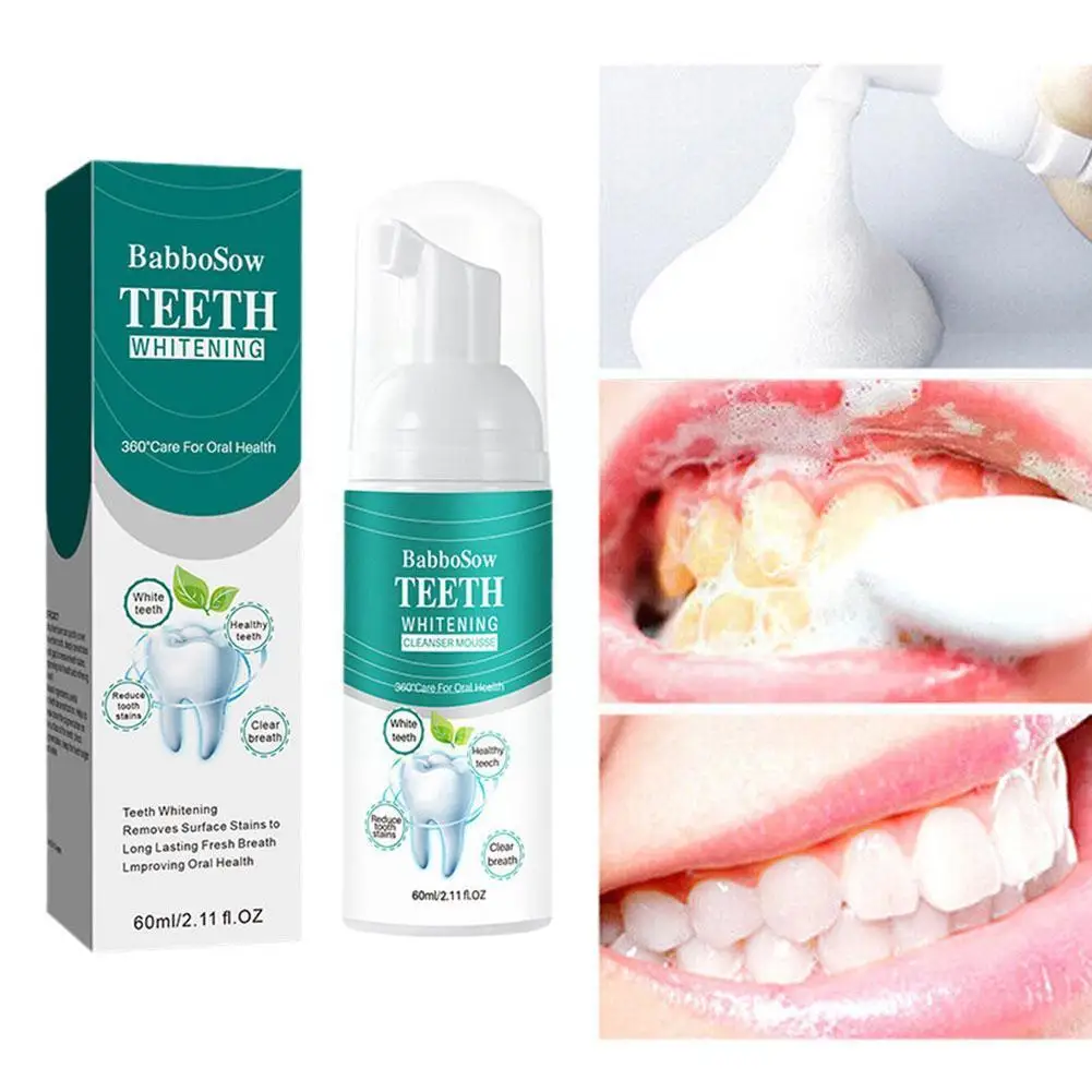

Tooth Cleaning Mousse Toothpaste Removal Plaque Smoke Foam Whiten Odor Cleaning Press Stains Cream Oral Teeth Refreshing Or L0F7