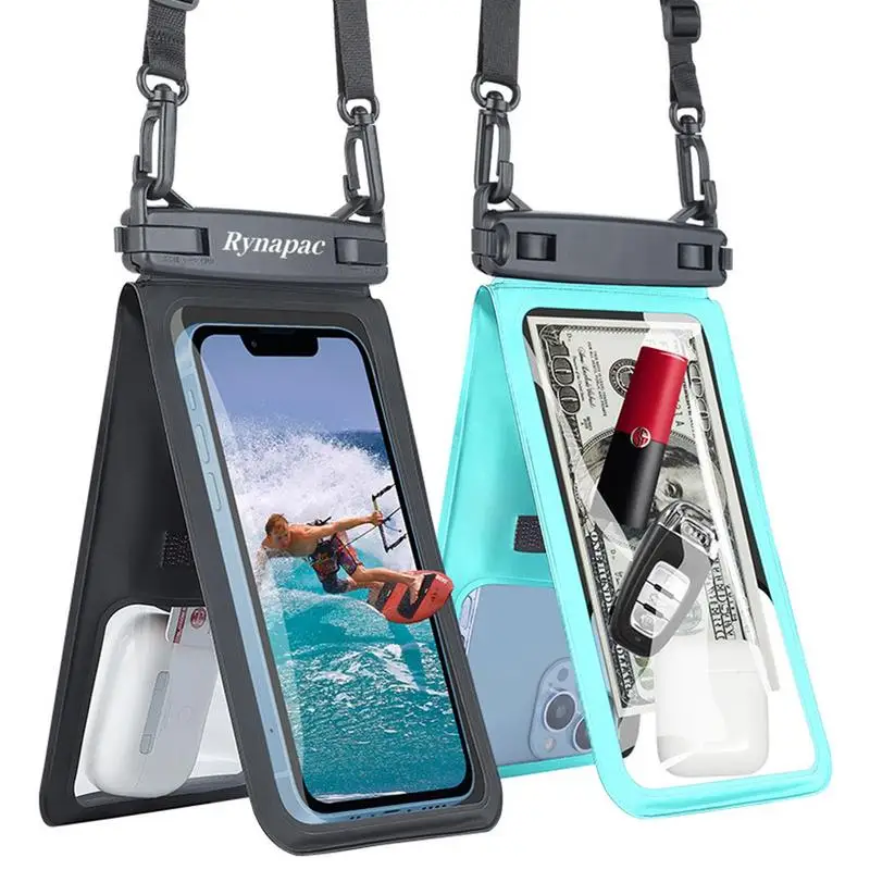 

Universal Waterproof Touchscreen Cell Phone Pouch Dry Bag Case Underwater Clear Cellphone Holder With Neck Lanyard Large Protect