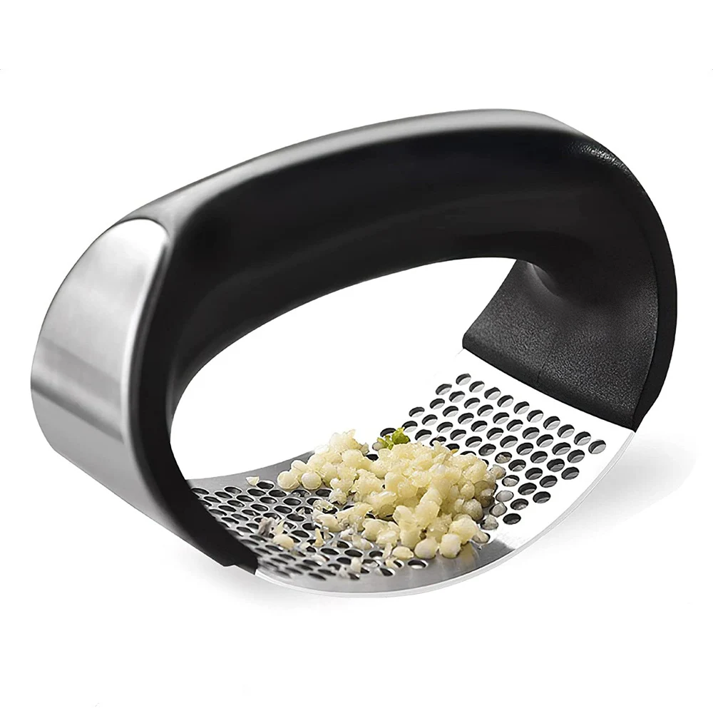 

1Pc Multi-function Garlic Press Manual Garlic Mincer Chopping Garlic Tools Curve Stainless Steel Vegetable Tools Kitchen Gadgets