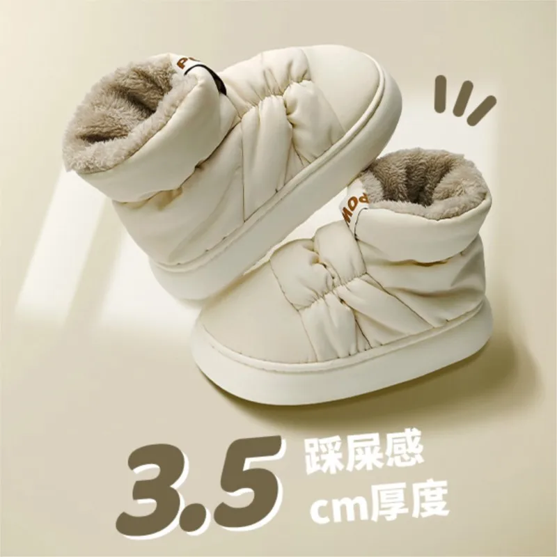 Женские теплые зимние ботинки на толстой мягкой подошве женские хлопковые