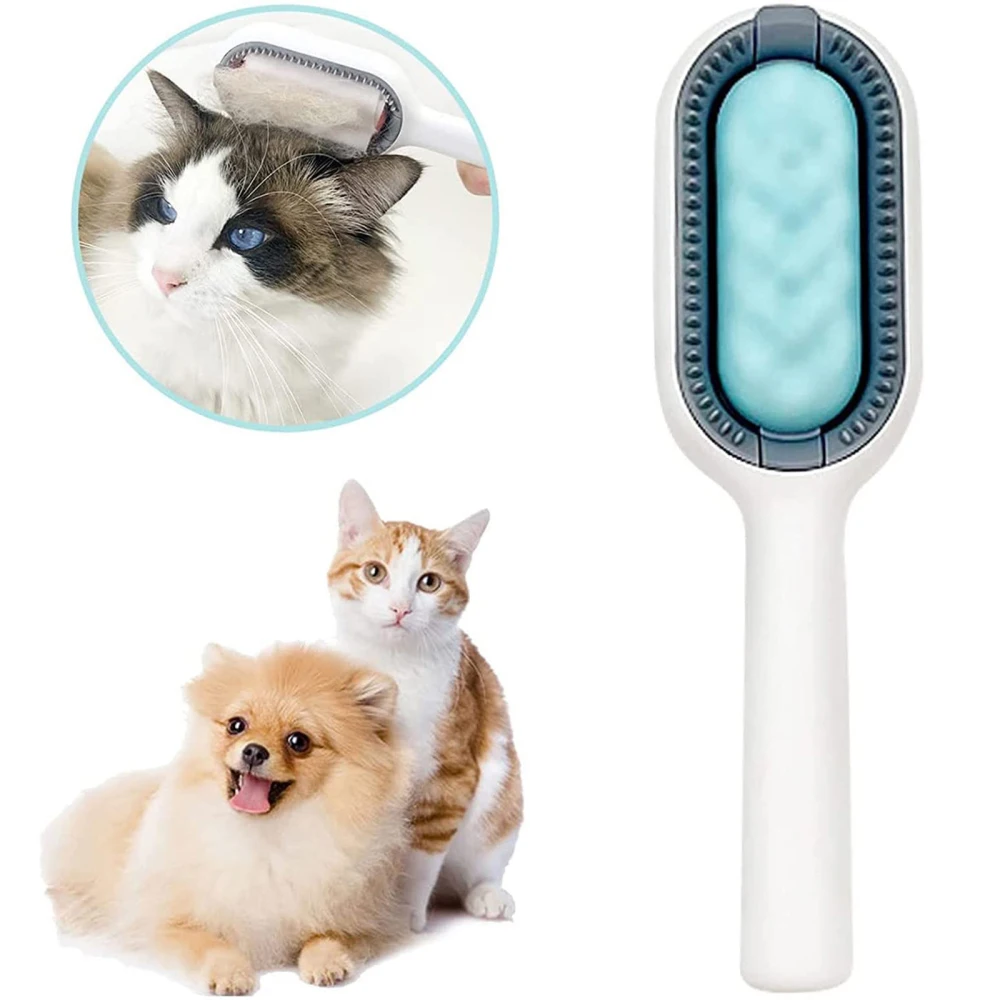 

Pet Grooming Brush Cleaning Pet Comb Dog Accessories Pet Brush Remove Loose Pet Hair 2 In 1 Gentle Massage Design Durable Relax