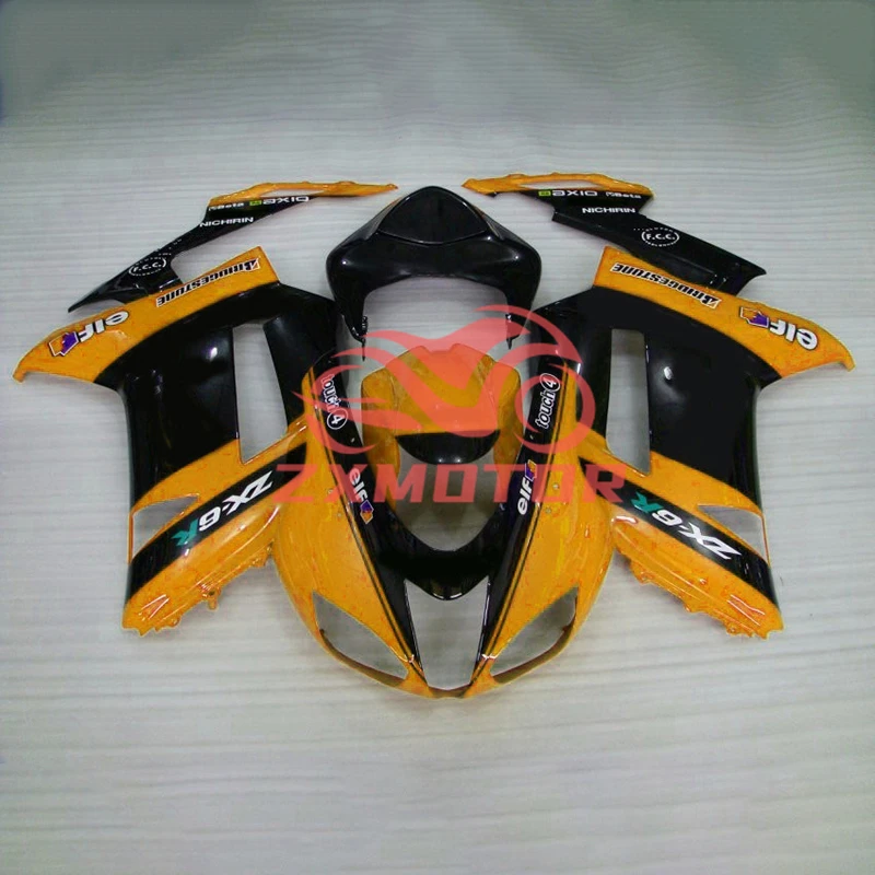Новый стильный комплект обтекателей для Kawasaki Ninja 636 ZX 6R 2007 2008 пластиковый