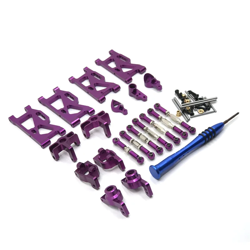 For WLtoys 124019 124017 124016 124018 144001 144002 RC Cars, General upgraded and modified parts, all metal 7-piece set
