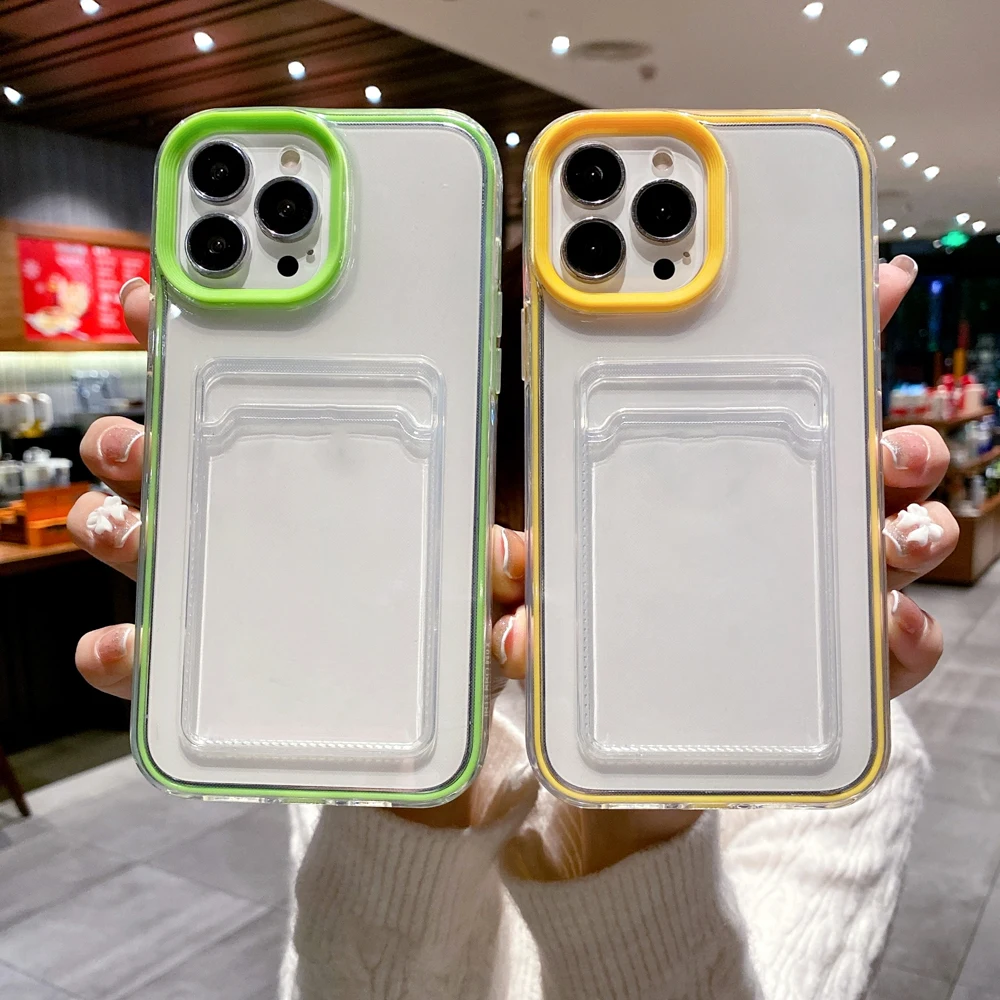 

Card Holder Case For Iphone 14 Pro Max Coque Silicon Funda Iphone 11 12 13 Pro Max XR X Xs 7 8 Plus 6 6s SE 2020 14promax Covers