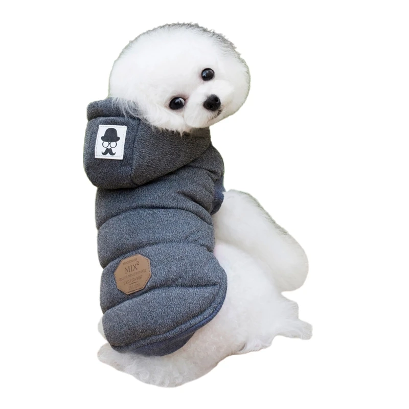 

Удобная зимняя одежда для собак, теплая толстовка с капюшоном для собак, куртка для щенков, дышащий ветрозащитный комбинезон для собак, пода...