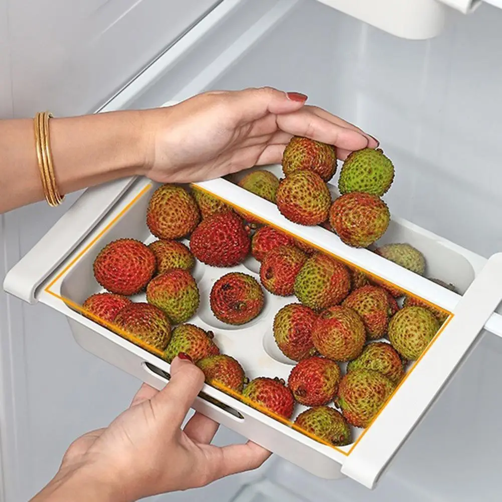 

Well Protect Long Lasting Space Saving 12 Grids Hanging Design Egg Storage Drawer Refrigerator Egg Drawer for Indoor