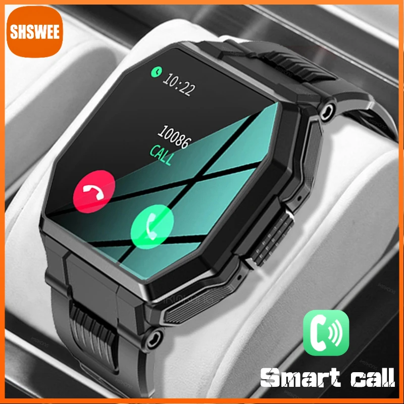 

For Xiaomi Huawei Smart Watch Bluetooth Call Mens Full Touch Sport Fitness Tracker Blood Pressure Smartwatch Music Control+Box