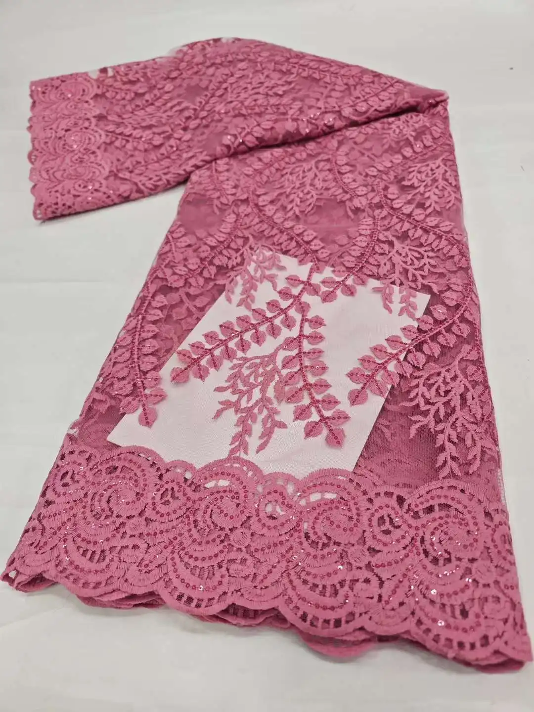 Африканская кружевная ткань 2024 с блестками и вышивкой нигерийское свадебное