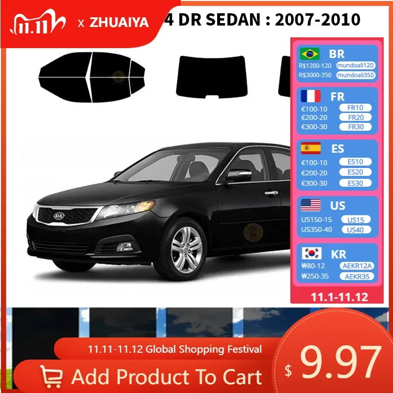 

Нанокерамическая Автомобильная УФ-пленка Precut для окон, автомобильная оконная пленка для KIA OPTIMA 4 DR SEDAN 2007-2010