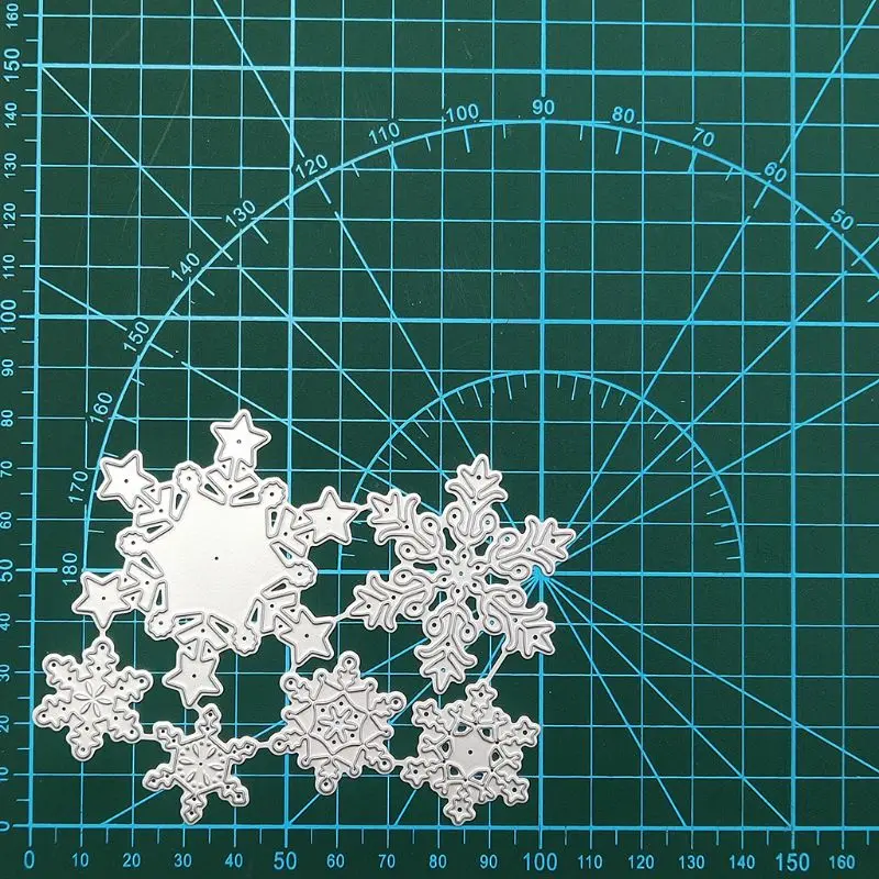 Рождественские снежинки металлические штампы трафарет сделай сам скрапбукинг