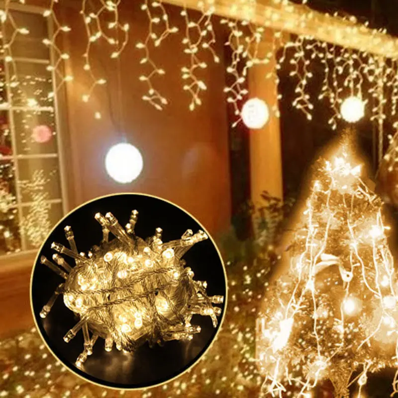 2022 NEW 10M 100 LED Christmas Wedding Xmas Party Outdoor Decor Fairy String Light Lamp