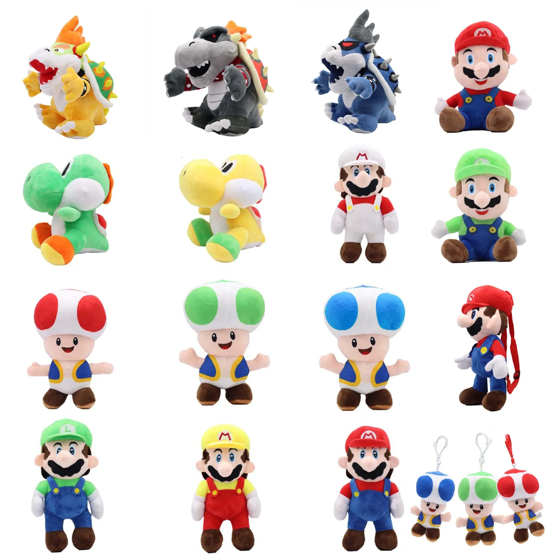 

20-30cm anime Super Mary movie doll Mario Brothers Luigi Yaoxi Big King Kong Mushroom Plush Toy Children's Doll Gift