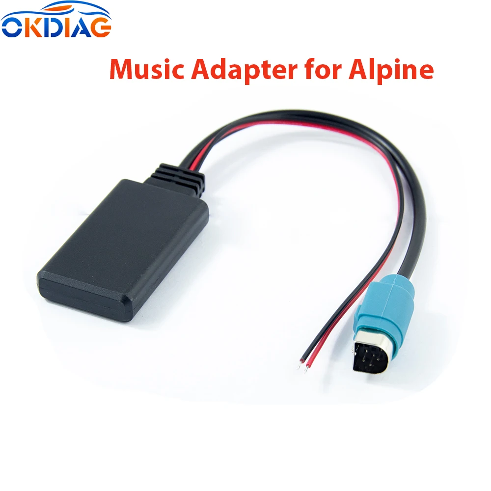 Купи Newest Music Adapter for Alpine Car Bluetooth 5.0 Wireless Radio AUX Cable Adapter KCE-236B CDE9885 9887 to Smartphone за 1,888 рублей в магазине AliExpress