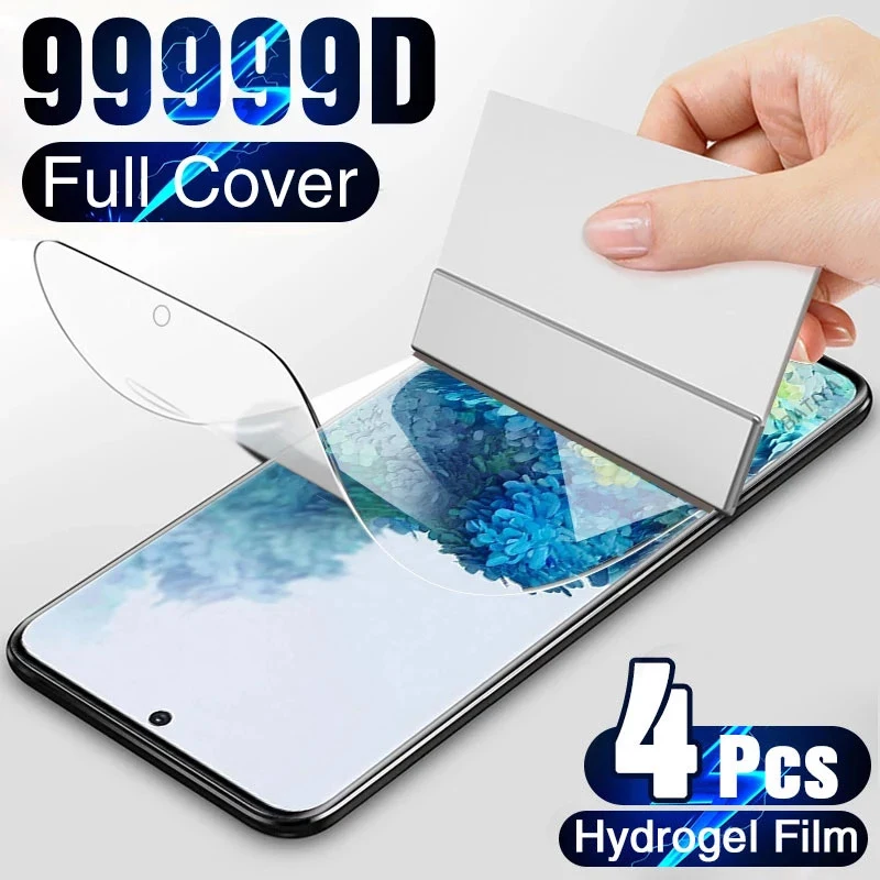 

4PCS Hydrogel Film For Samsung Galaxy S21 S20 S22 Ultra FE Plus S10 S9 S8 Plus A50 A51 A52 A70 Note 8 9 10 20 Screen Protector