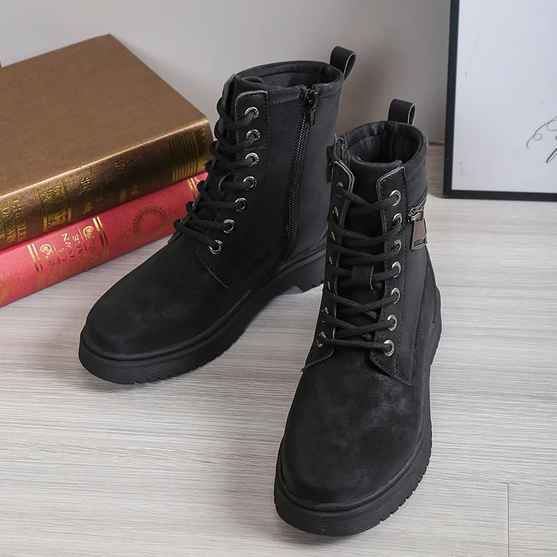 Women's Ankel Boots Autumn Winter Women Chelsea Boots Womens Short Boots Flat Shoes Fashion Platform Boots Gothic Botas De Mujer