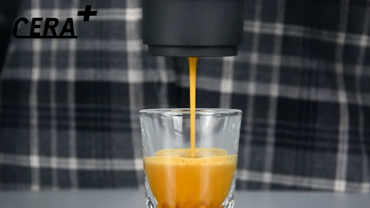 

Portable Black Electric Coffee Machine Automatic Manually Operated Portable Espresso Coffee Machine