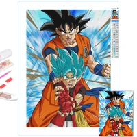 dragon ball 5d diy diamond painting son goku full square drill embroidery classic anime beadwork cross stitch home decor picture