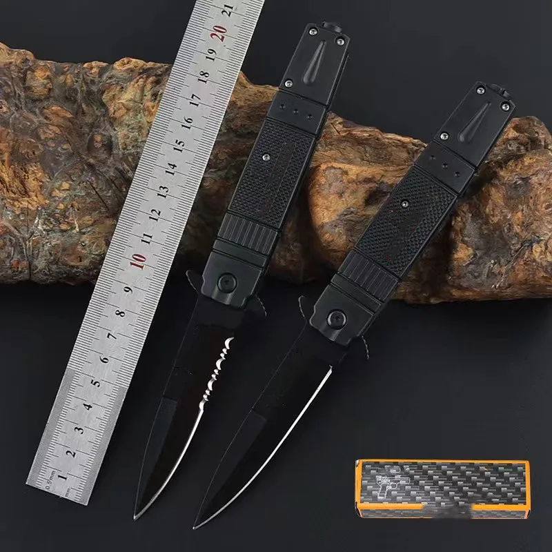 

2022 New Outdoor Folding Knife Camping Jungle Tactical Survival Knife Natural Hiking Mountaineering Self-defense Folding Knife