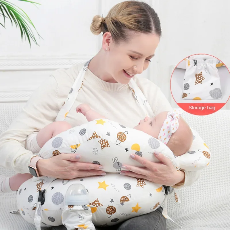 

Nursing Pillow Breastfeeding Cotton Cartoon Print Pregnant Woman Pillow Baby Lying on Her Side Nursing Pillow Pregnancy Pillows
