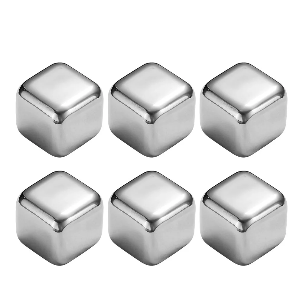 

Ice Stones Cubes Whiskeychillingsteel Reusable Stainless Cube Metal Cooler Drinks Refreezable Stone Drinkgiftcocktail Square