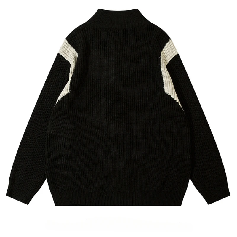 Мужской трикотажный кардиган на молнии в американском стиле