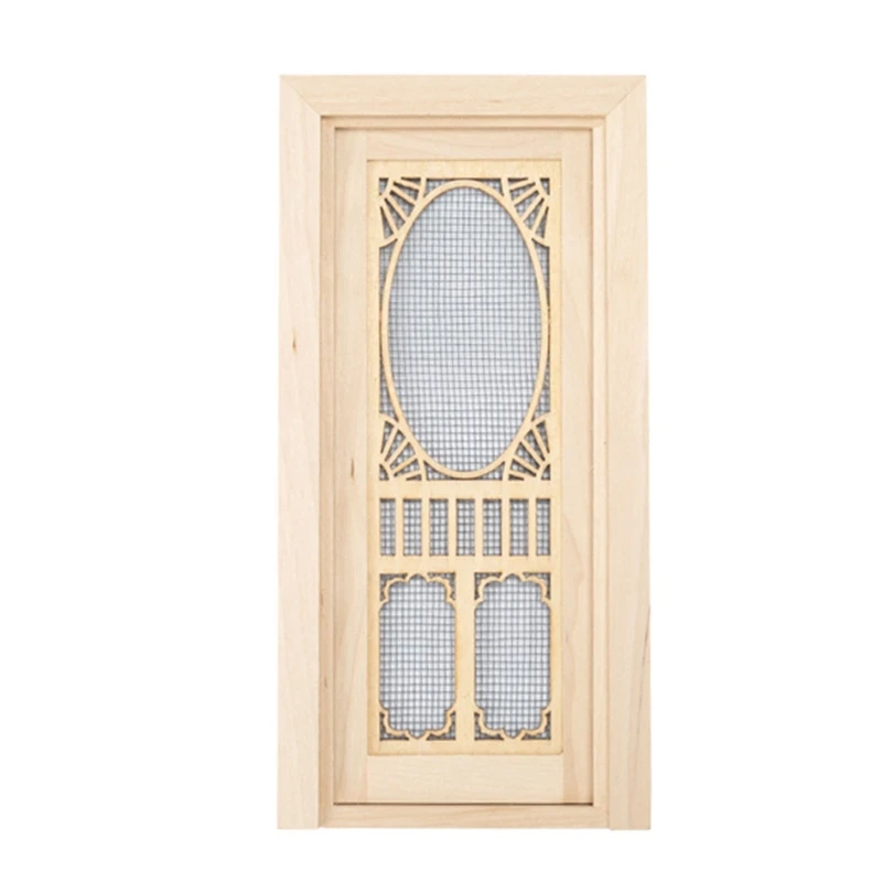 

1:12 Dollhouse Decoration Mini Furniture Model Hollow Carved Screen Door Micro Landscape Teens Ball Joint Doll Dropshipping