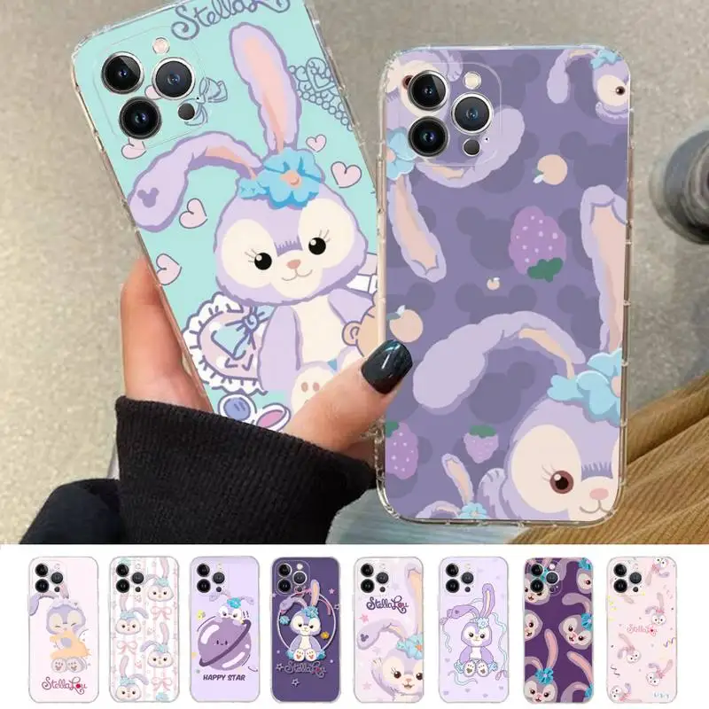 

S-StellaLou cute Phone Case For iPhone 14 11 12 13 Mini Pro XS Max Cover 6 7 8 Plus X XR SE 2020 Funda Shell