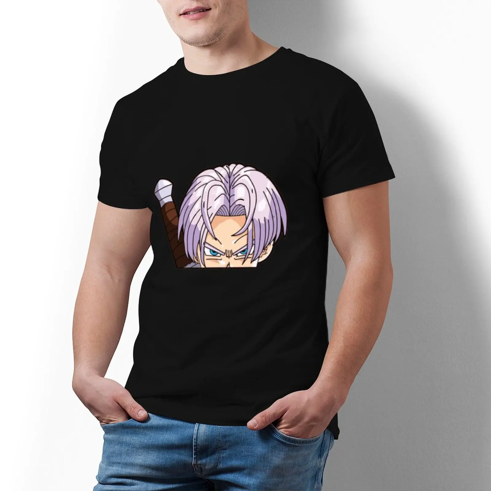 

Bandai Dragon Ball Trunks Peeker T Shirt Anime 100 Cotton Male T-Shirt Plus Size Printed Tee Shirt Casual