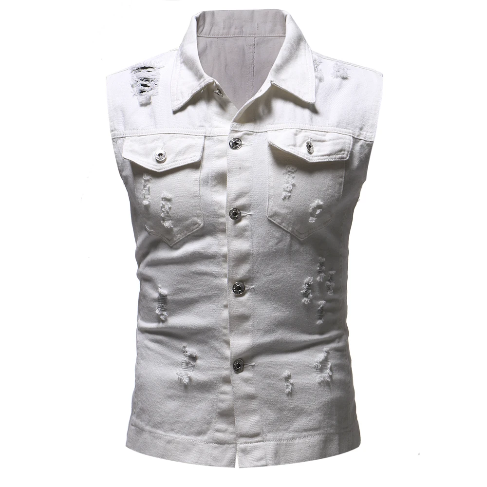 Мужской джинсовый жилет мужская куртка без рукавов повседневный мужское