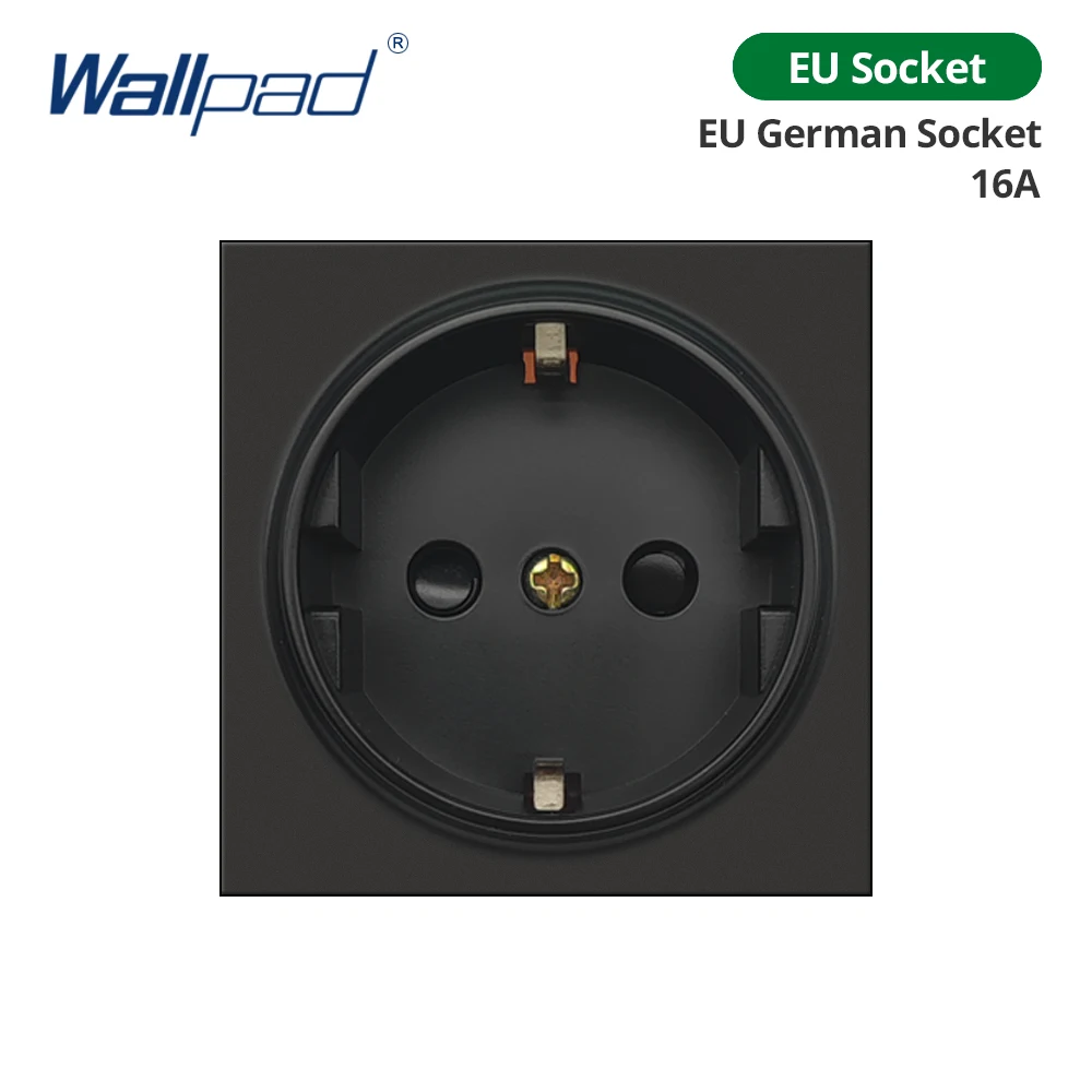 

Wallpad черная настенная розетка S6