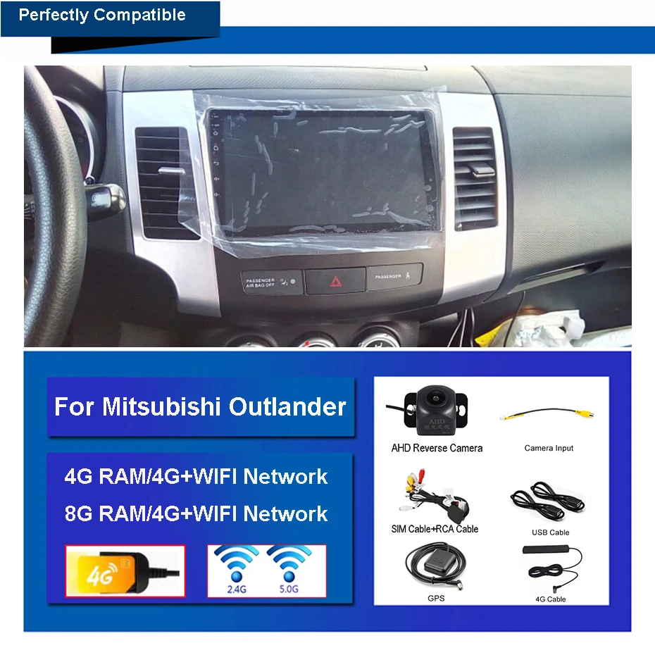 Восьмиядерный/Android 11 0 Автомобильный мультимедийный плеер GPS для Mitsubishi Outlander 3 XL