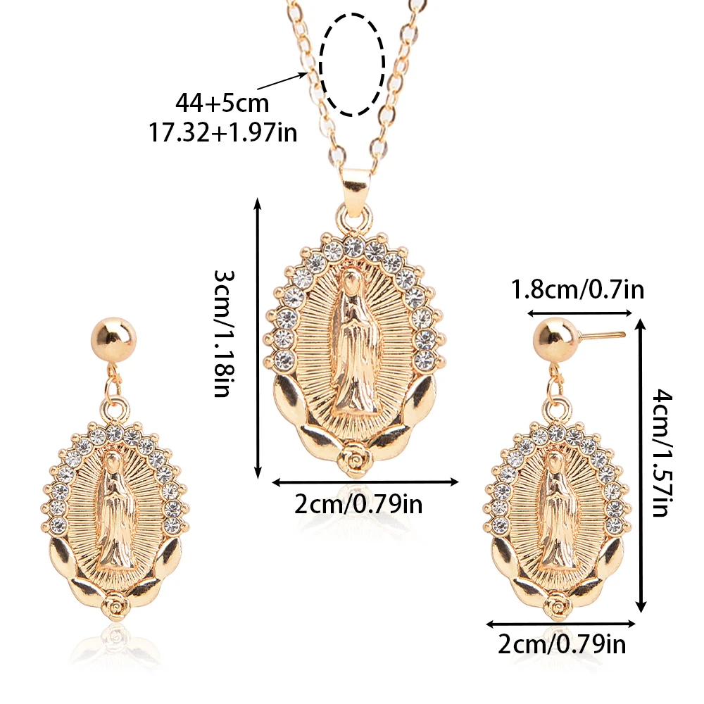3 шт./набор женские серьги-подвески с изображением Девы Марии